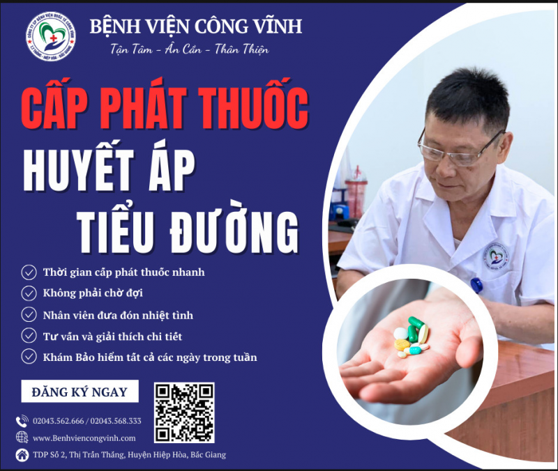 TẠI SAO NGƯỜI BỆNH AN TÂM ĐĂNG KÝ THUỐC HUYẾT ÁP – TIỂU ĐƯỜNG TẠI BỆNH VIỆN CÔNG VĨNH ???