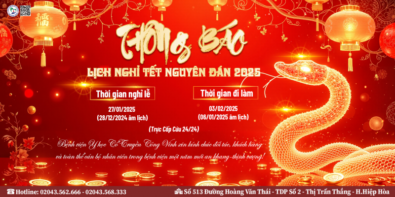 THÔNG BÁO NGHỈ TẾT NGUYÊN ĐÁN 2025